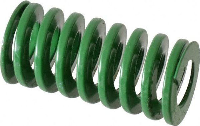 Dayton Lamina 9-1608-11 Die Spring: 1" Hole Dia, 1/2" Rod Dia, 2" Free Length, Green