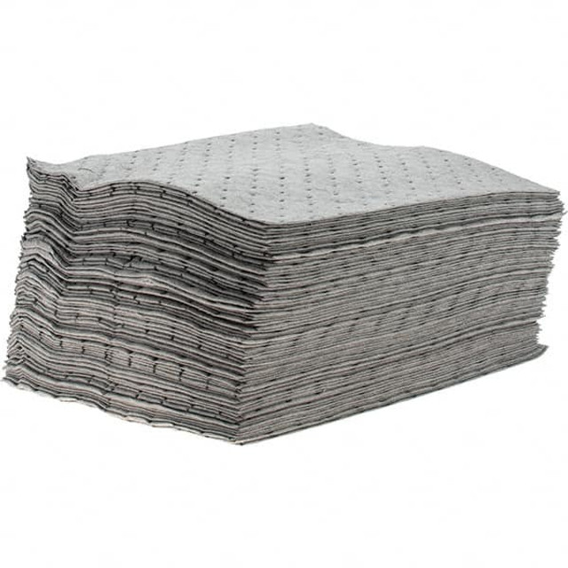 Brady SPC Sorbents BPU100 Sorbent Pad: Universal Use, 15" Wide, 17" Long, 20.5 gal, Gray