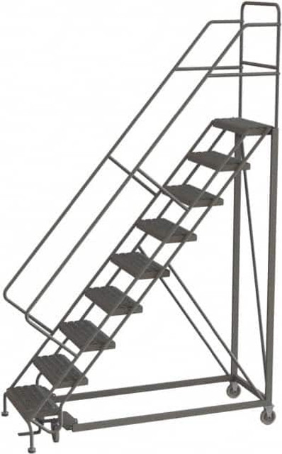 TRI-ARC UKDSR109242 Steel Rolling Ladder: 9 Step