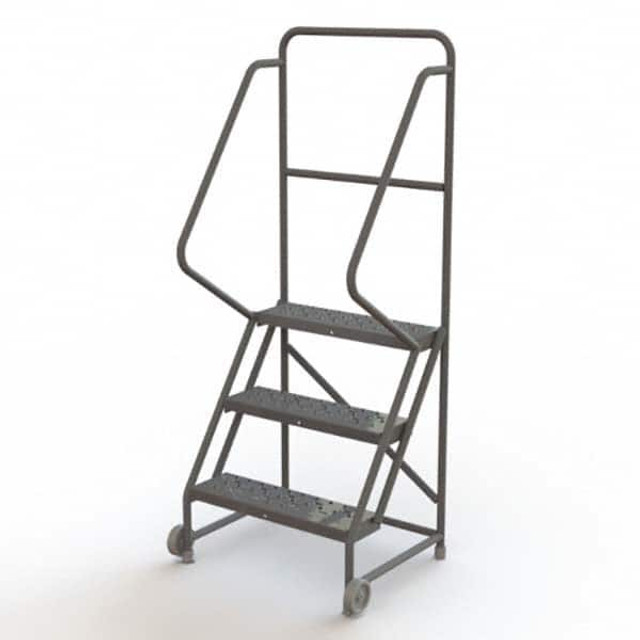 TRI-ARC KDTF103246 Steel Tilt & Roll Rolling Ladder: 3 Step