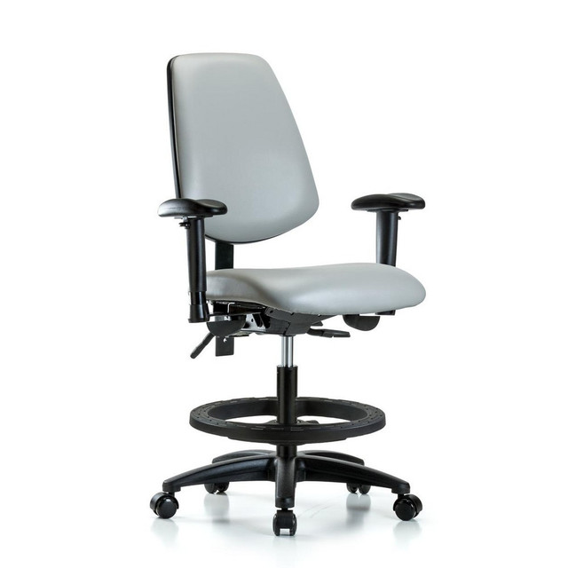 Blue Ridge Ergonomics MSC49652 Task Chair: Vinyl, Dove