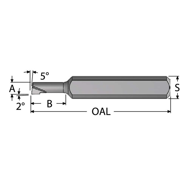 Scientific Cutting Tools MB035150 Boring Bar: 0.035" Min Bore, 0.15" Max Depth, Right Hand Cut, Submicron Solid Carbide