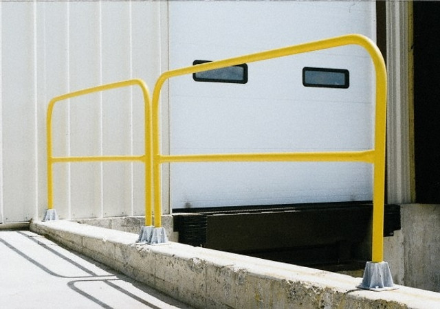 Vestil VDKR-5 Hand Rail: Yellow, Steel