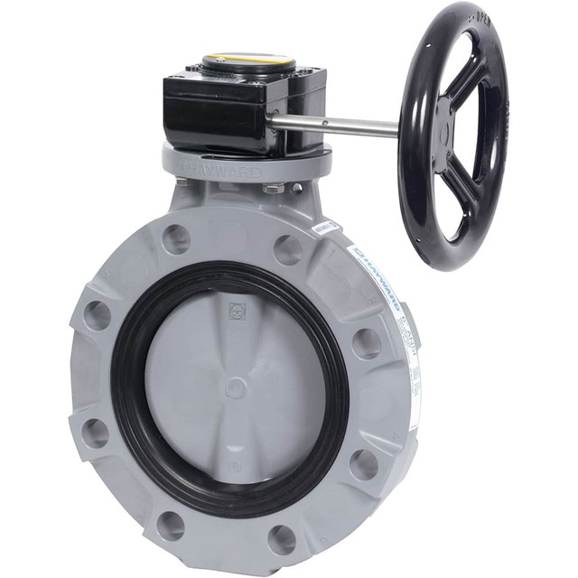 Hayward Flow Control BYV22025A0EG000 Manual Butterfly Valve: 2-1/2" Pipe, Gear Handle