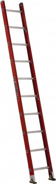 Louisville FE3110 10' High, Type IA Rating, Fiberglass Single Ladder