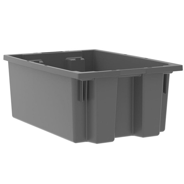 Akro-Mils 35200 GREY Polyethylene Storage Tote: 55 lb Capacity