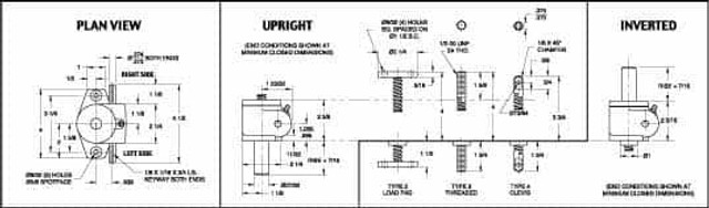 Joyce/Dayton WJ500-3-UP-T3 1/4 Ton Capacity, 3" Lift Height, Upright Mechanical Screw Actuator