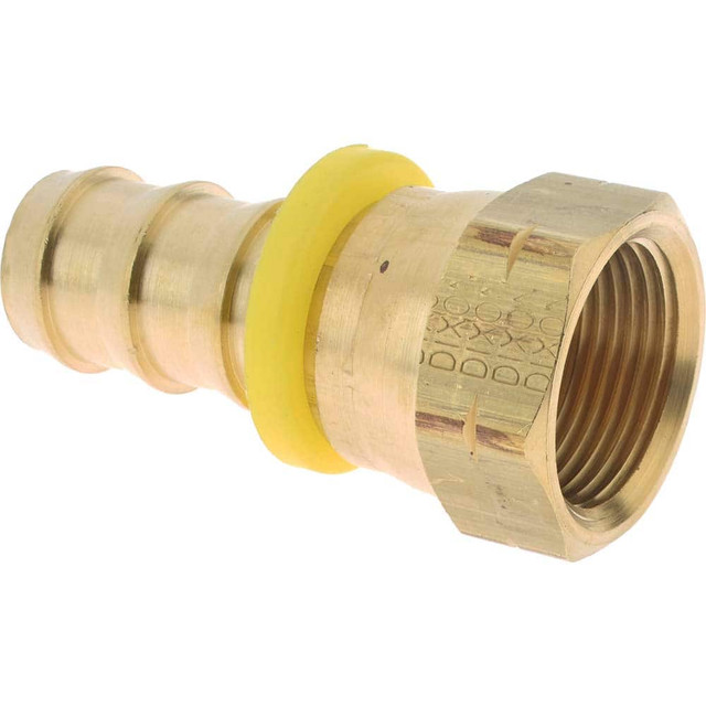 Dixon Valve & Coupling 2841217C Barbed Push-On Hose Female Connector: 11/16" UNF, Brass, 3/4" Barb