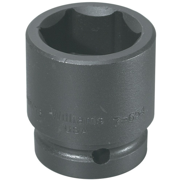 Williams JHW7-6108 Impact Sockets; Socket Size (Decimal Inch): 3.375 ; Number Of Points: 6 ; Drive Style: Square ; Overall Length (mm): 119.8mm ; Material: Steel ; Finish: Black Oxide