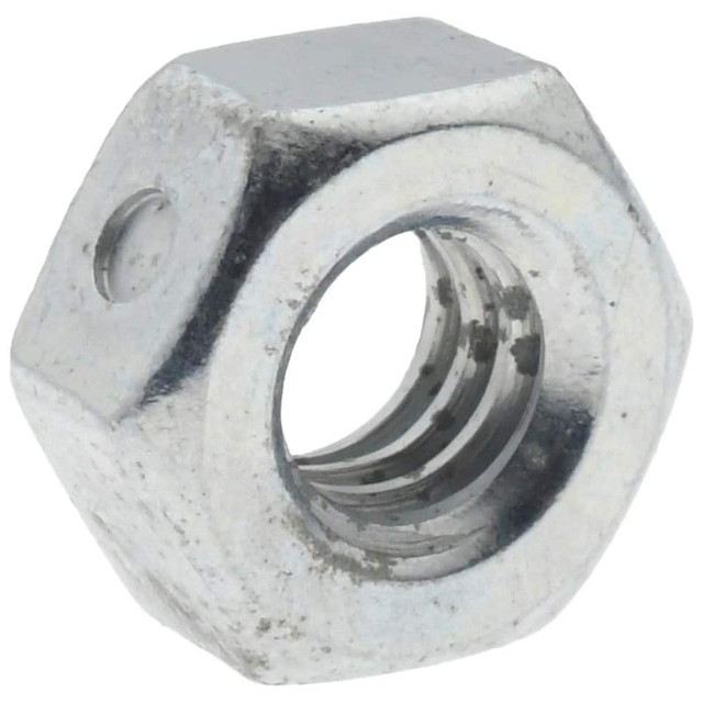 Value Collection CLNI20250-100BX Hex Lock Nut: Distorted Thread, 1/4-20, Grade 2 Steel, Zinc-Plated