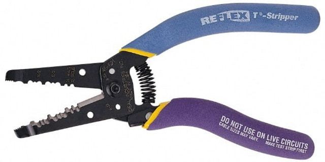 Ideal 45-621 Wire Stripper: 14/2 NM-B Cable & 14 AWG Solid, 12/2 NM-B Cable & 12 AWG Solid Max Capacity