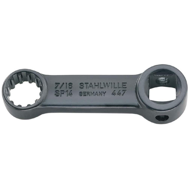 Stahlwille 02480028 Box Wrenches; Wrench Type: Flat Ring Box End Wrench ; Size (Decimal Inch): 7/16 ; Double/Single End: Single ; Wrench Shape: Straight ; Material: Steel ; Finish: Plain