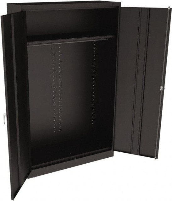 Tennsco J1878A-N-W-BK Wardrobe Storage Cabinet: 48" Wide, 18" Deep, 78" High