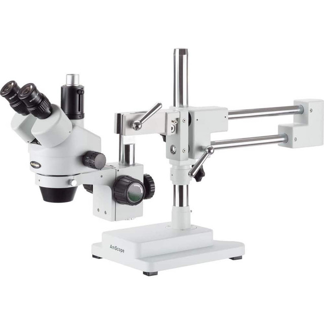 AmScope SM-4TP Microscopes; Microscope Type: Stereo ; Eyepiece Type: Trinocular ; Arm Type: Boom Stand; Double Arm ; Image Direction: Upright ; Eyepiece Magnification: 10x