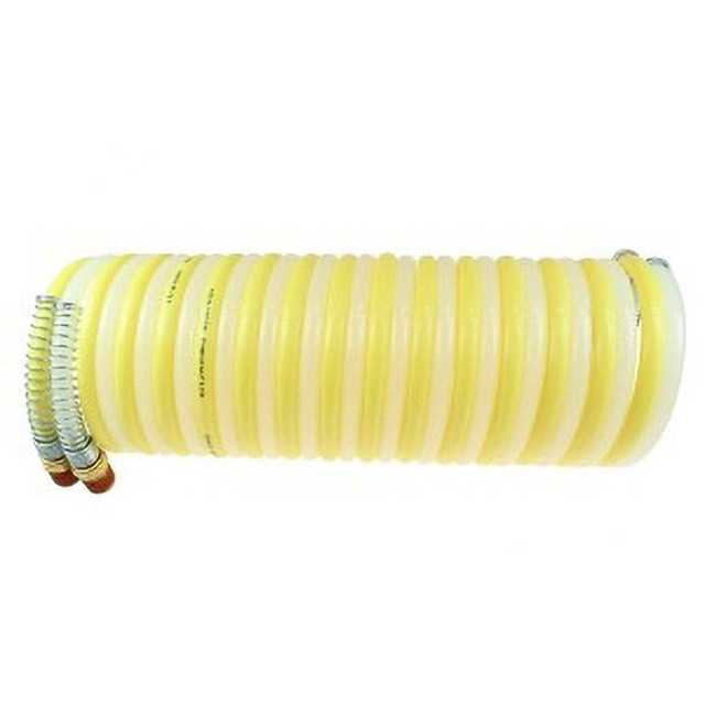 Coilhose Pneumatics N18Y-N18N-12B Coiled & Self Storing Hose: 1/8" ID, 12' Long, Male Swivel x Male Swivel