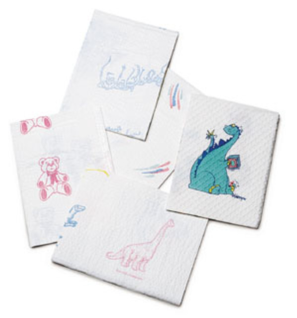 TIDI Products, LLC  917490 Towel, 2-Ply Tissue & Poly, TIDI Tooth Print, 13" x 18", 500/cs (To Be DISCONTINUED)
