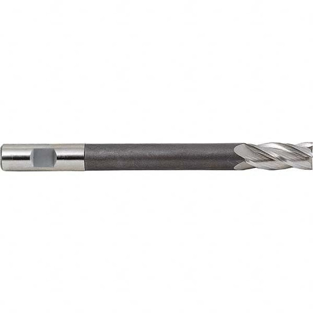 Melin Tool 11237 Square End Mill: 1/2'' Dia, 1-1/4'' LOC, 1/2'' Shank Dia, 6'' OAL, 4 Flutes, High Speed Steel