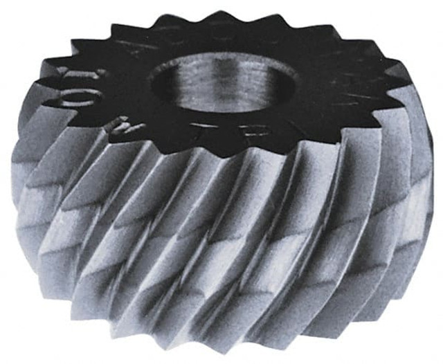MSC MLR-1.6 Counterbored Hole Knurl Wheel: 0.787" Dia, Tooth Angle, 16 TPI, Diagonal, High Speed Steel