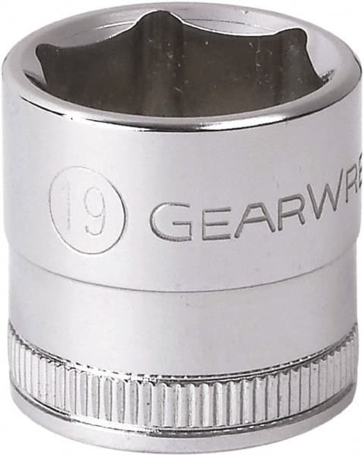 GEARWRENCH 80387 Hand Socket: 3/8" Drive, 19 mm Socket, 6-Point
