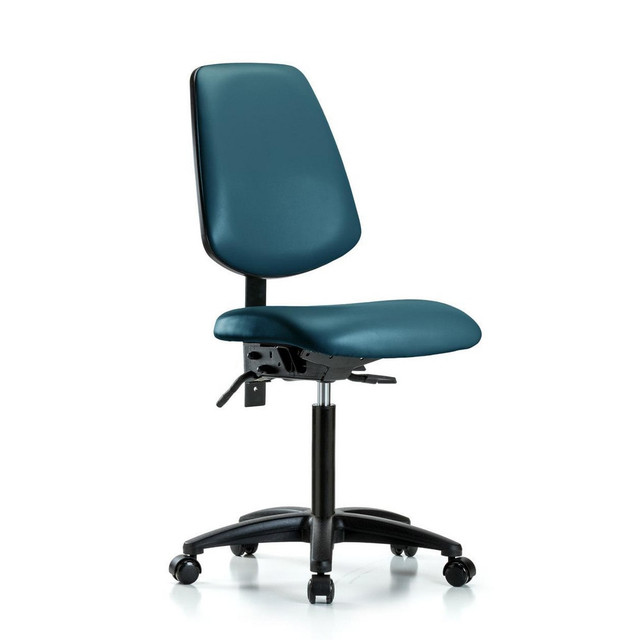 Blue Ridge Ergonomics MSC49364 Task Chair: Vinyl, Marine Blue