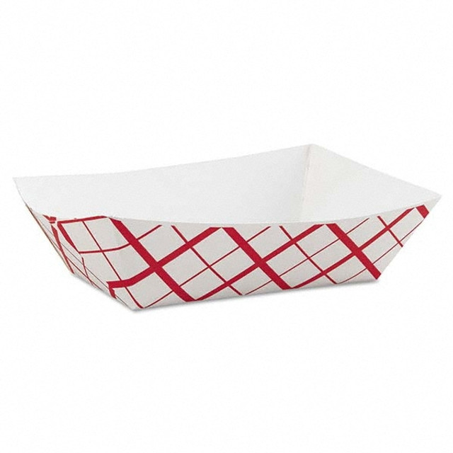 SCT SCH0425 Paper Food Baskets, 3lb, Red/White, 500/Carton