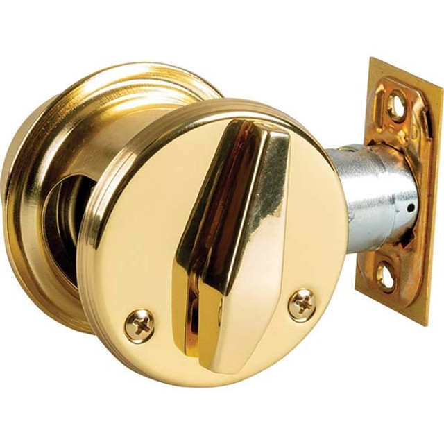 Falcon D111B 626 Deadbolts; Deadbolt Type: Deadlocking Latch ; Lock Type: Single Cylinder ; Finish: Satin Chrome ; Hand Orientation: Non-Handed ; Lockset Grade: Grade 1