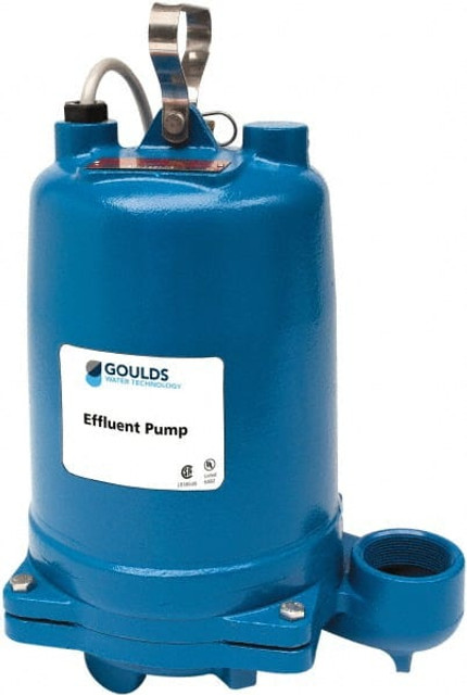 Goulds Pumps WE1037H Effluent Pump: Single Speed Continuous Duty, 1 hp, 2.8A, 575V