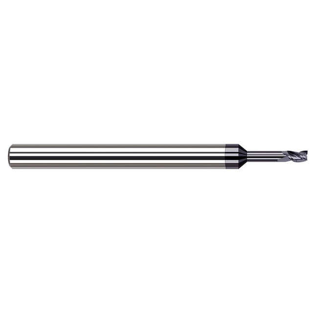 Harvey Tool 33224-C3 Square End Mill: 0.024'' Dia, 0.036'' LOC, 1/8'' Shank Dia, 2-1/2'' OAL, 3 Flutes, Solid Carbide