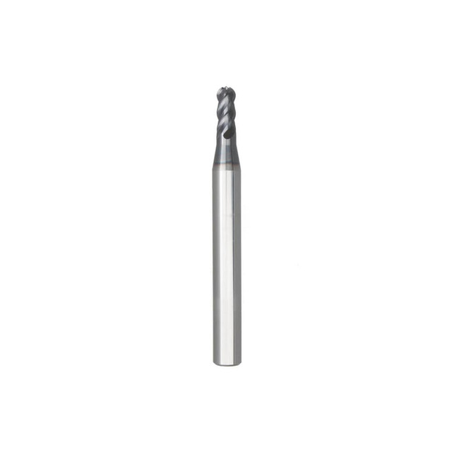 Niagara Cutter 03083977 Ball End Mill: 0.1181" Dia, 0.2362" LOC, 4 Flute, Solid Carbide