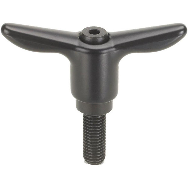 Morton Machine Works TH-4233 Adjustable Clamping Handles; Connection Type: Threaded Stud ; Handle Type: T-Handle ; Mount Type: Threaded Stud ; Handle Length: 92.00 ; Overall Length (mm): 92.00mm ; Handle Material: Die Cast Zinc