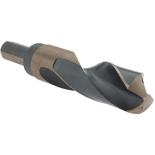 MSC 95008753 Mechanics Drill Bit: 57/64" Dia, 135 ° Point, High Speed Steel, Weldon Shank, Split Point