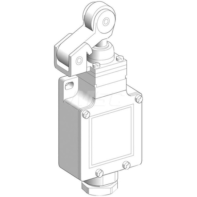 Telemecanique Sensors XCKL521 Limit Switch: NO & NC, Roller Plunger, Top