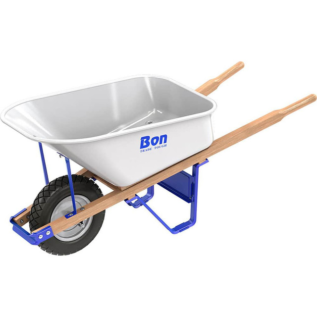 Bon Tool 34-233 Wheelbarrows; Volume Capacity: 6.0 ; Load Capacity: 250 ; Wheel Material: Rubber ; Tray Material: Steel