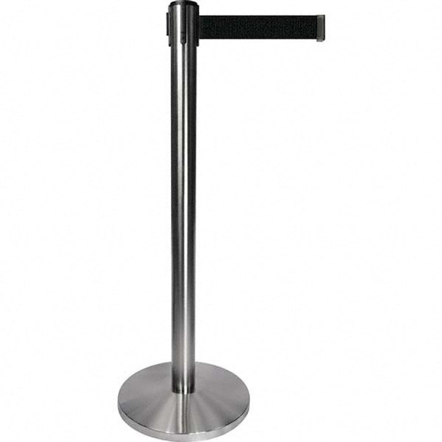 Tensator QPLUS-1S-B9 Free Standing Retractable Barrier Post: Metal Post, Plastic Base