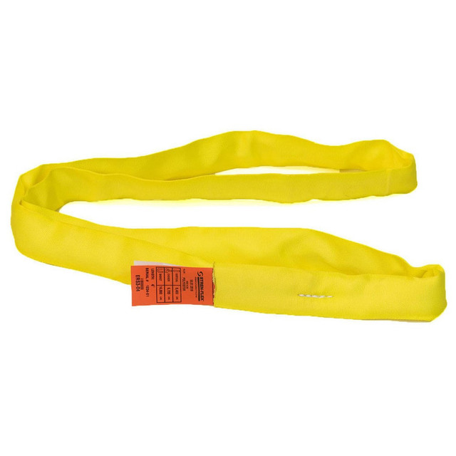 Stren-Flex ERS3-06 Round Sling: 2.1" Wide, 6' Long, 8,400 lb Vertical, 6,720 lb Choker, 16,800 lb Basket, Polyester