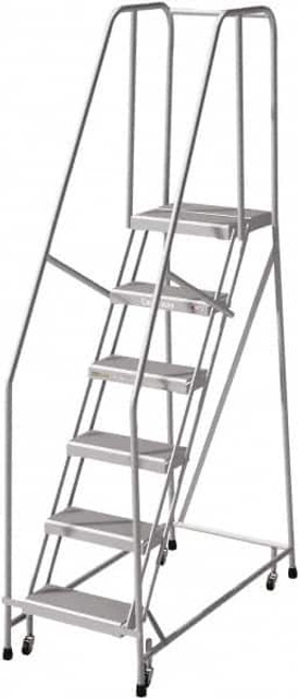 Cotterman 3530240 Aluminum Rolling Ladder: 6 Step