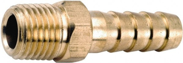 ANDERSON METALS 757001-1006 Barbed Hose Fitting: 3/8" x 5/8" ID Hose, Male Connector