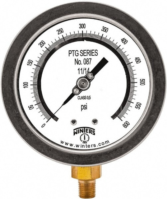 Winters PTG4008-TG4 Pressure Test Gauges & Calibrators; Minimum PSI: 0 ; Diameter (Decimal Inch): 4.00 ; Accuracy (Percentage): 0.50%