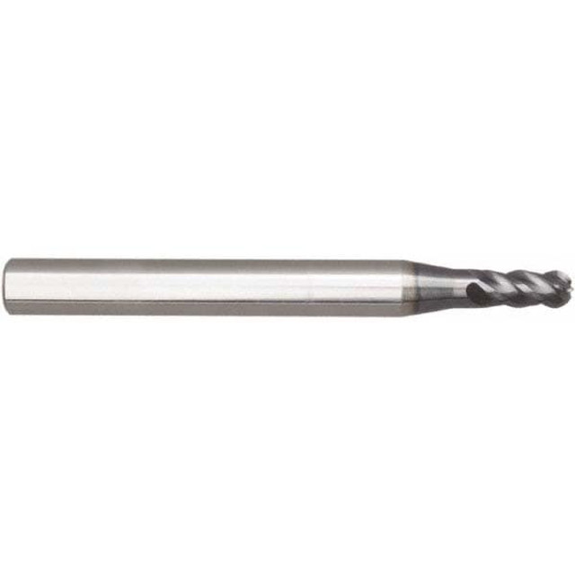 Niagara Cutter 03083981 Ball End Mill: 0.1969" Dia, 0.3937" LOC, 4 Flute, Solid Carbide