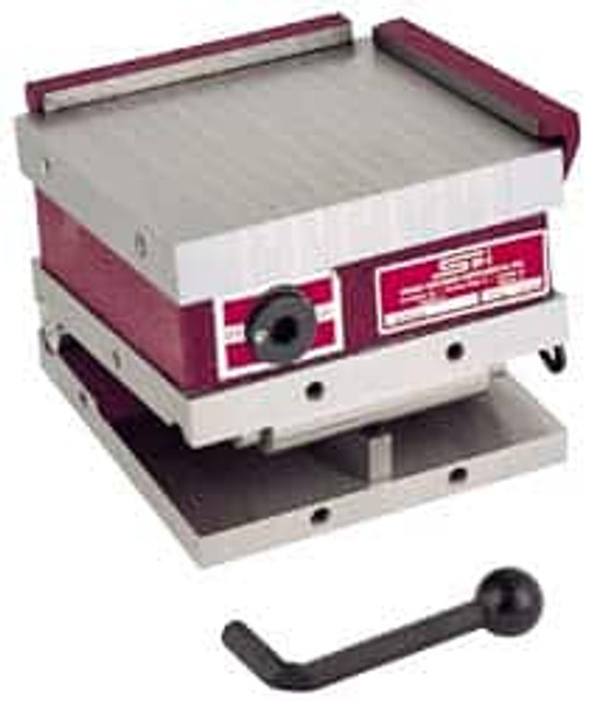 Suburban Tool MSP44FPS0 4" Long x 4" Wide x 4-5/8" High, Series S0, Fine Pole, Steel Sine Plate & Magnetic Chuck Combo