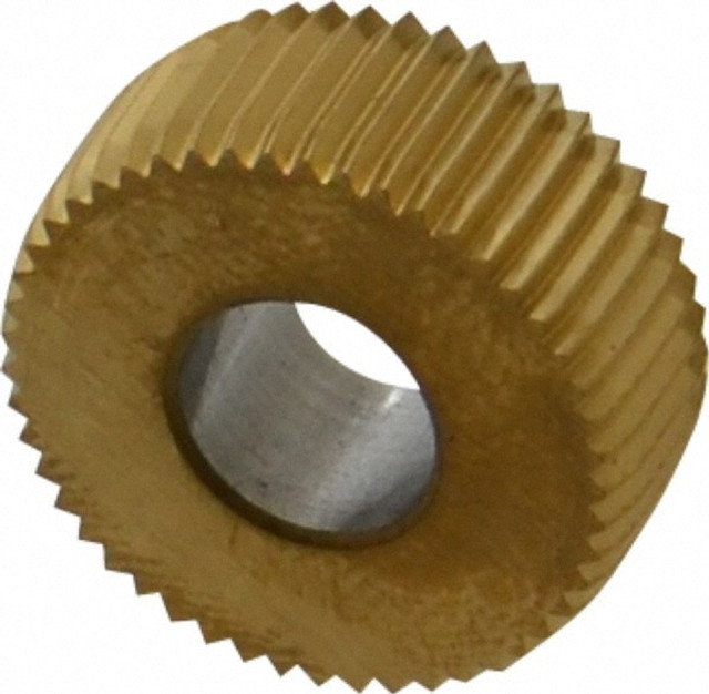 MSC GKSV225 Convex Knurl Wheel: 5/8" Dia, 90 ° Tooth Angle, 25 TPI, Straight, Cobalt