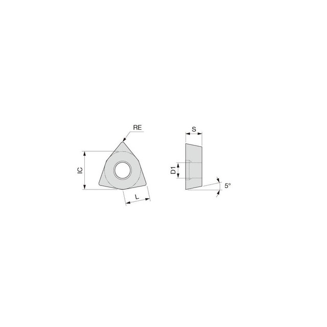 Tungaloy 6737306 Turning Insert: WBGT520.5FL-W08 SH725, Solid Carbide