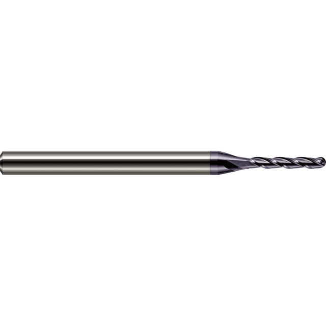 Harvey Tool 12835-C3 Ball End Mill: 0.035" Dia, 0.175" LOC, 3 Flute, Solid Carbide