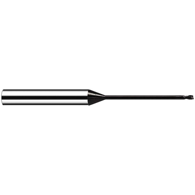 Fraisa B6044078 Corner Radius End Mill: 0.8 mm Dia, 0.80 mm LOC, 30 deg Helix, C Coated, Corner Radius End, Centercutting Series MicrotoroXG