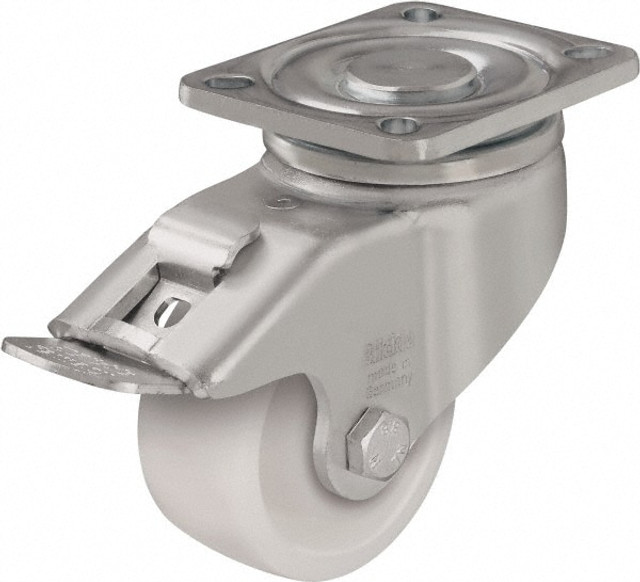 Blickle 617407 Swivel Top Plate Caster: Nylon, 4" Wheel Dia, 1-29/64" Wheel Width, 1,100 lb Capacity, 5-33/64" OAH