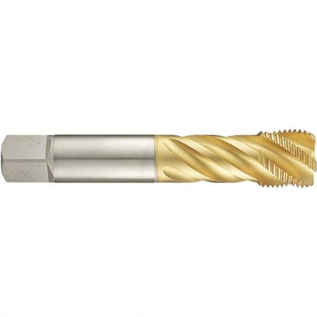 Guhring 9042890508000 Spiral Flute Tap: #2-8, UNF, 6 Flute, Modified Bottoming, 2B Class of Fit, High Speed Steel, TiN Finish