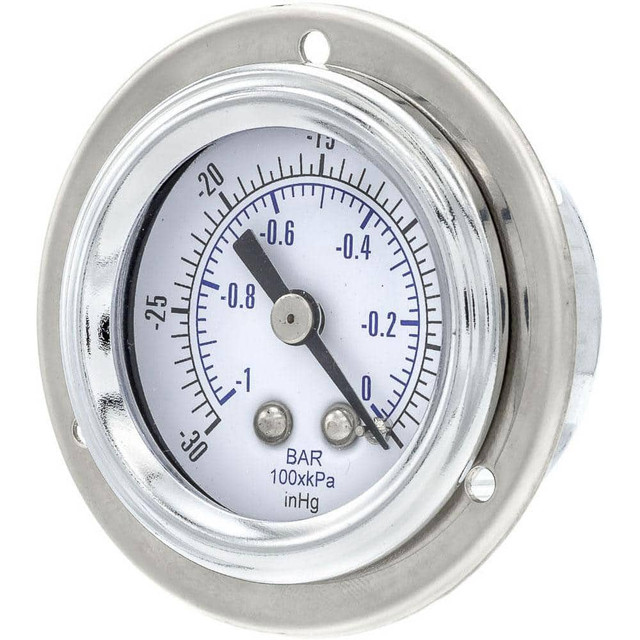 PIC Gauges 104D-158A Pressure Gauges; Gauge Type: Utility Gauge ; Scale Type: Dual ; Accuracy (%): 3-2-3% ; Dial Type: Analog ; Thread Type: NPT ; Bourdon Tube Material: Bronze