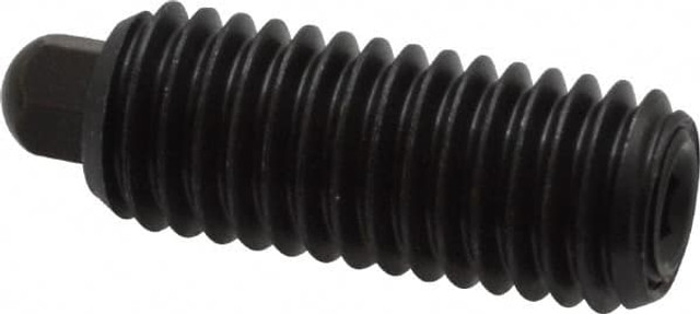 Vlier H60 Threaded Spring Plunger: 1/2-13, 1-1/4" Thread Length, 1/4" Projection