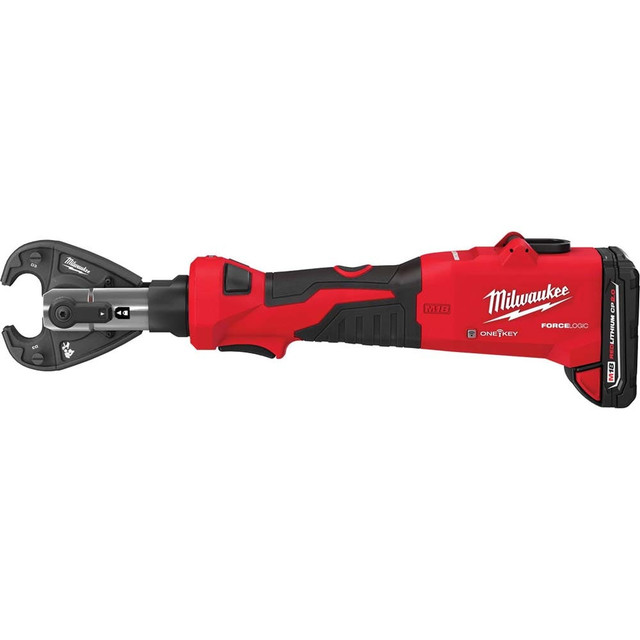 Milwaukee Tool 2978-22 Power Crimper: 12,000 lb Capacity, Lithium-ion Battery Included, Inline Handle, 18V