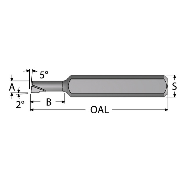 Scientific Cutting Tools MB045100 Boring Bar: 0.045" Min Bore, 0.1" Max Depth, Right Hand Cut, Submicron Solid Carbide
